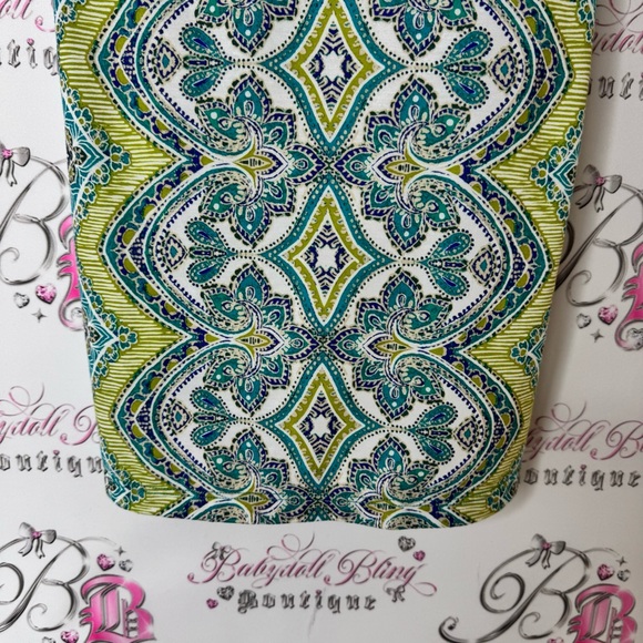 Prana tank top strappy racerback stretchy yoga lime green Turquoise Athletic Top - Picture 4 of 6